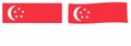 Republic of Singapore flag. Simple and slightly waving version.
