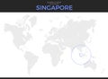 Republic of Singapore Location Map Royalty Free Stock Photo
