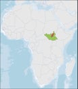 Republic of South Sudan location on Africa map