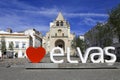 The Republic Square with beautiful cobblestone pavement and Our Lady of The Assumption church Royalty Free Stock Photo