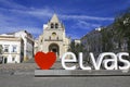 The Republic Square with beautiful cobblestone pavement and Our Lady of The Assumption church Royalty Free Stock Photo