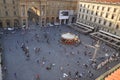 Republic square in Florence city , Italy