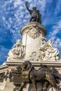 Republic square in Paris Royalty Free Stock Photo