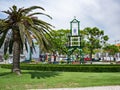 Town Square with palm trees in Vila do Conde, Portugal