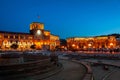 Republic square in Yerevan, Armenia at night Royalty Free Stock Photo