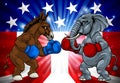 Republican Democrat Elephant Donkey Election Royalty Free Stock Photo