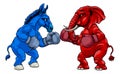 Republican Democrat Elephant Donkey Election Royalty Free Stock Photo