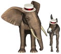 Republican democrat Elephant Donkey Isolated Royalty Free Stock Photo