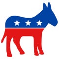 Republican Donkey Raster Icon Flat Illustration