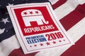 Republican Election Vote and American Flag