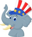 Republican Elephant Cartoon Character Royalty Free Stock Photo