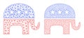 Republican Elephant Icons - Vector Polygonal Mesh