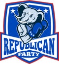 Republican Elephant Mascot Boxer Shield