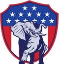 Republican Elephant Mascot USA Flag Royalty Free Stock Photo