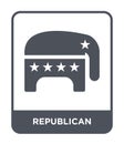 republican icon in trendy design style. republican icon isolated on white background. republican vector icon simple and modern