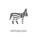 Republican icon. Trendy Republican logo concept on white background from United States of America collection