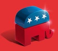 Republican Party 3D Sighn Royalty Free Stock Photo