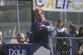 Republican presidential candidate for the 1996 election, Senator Bob Dole speaks at a rally at Temple Christian School in