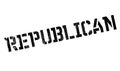 Republican rubber stamp Royalty Free Stock Photo