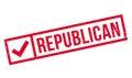 Republican rubber stamp Royalty Free Stock Photo
