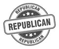 republican stamp. republican round grunge sign.