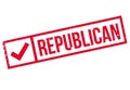 Republican stamp rubber grunge Royalty Free Stock Photo