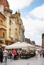 Republicii boulevard in Oradea. Romania