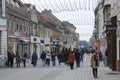 Republicii street from Brasov city