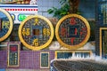 Repulse Bay, Hong Kong - November 19, 2015: Sculpture of Chinese coins