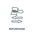 Repurchase icon. Simple element from business management collection. Creative Repurchase icon for web design, templates