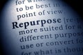 Definition of the word repurpose Royalty Free Stock Photo