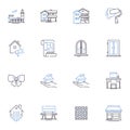 Repurposing line icons collection. Upcycling, Conversion, Reuse, Recycling, Renovate, Restoration, Refurbishing vector