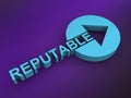 reputable word on purple Royalty Free Stock Photo