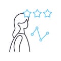 reputation line icon, outline symbol, vector illustration, concept sign