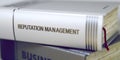 Reputation Management - Business Book Title. 3d. Royalty Free Stock Photo