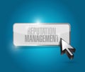 reputation management button illustration design Royalty Free Stock Photo