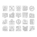 Reputation Management Collection Icons Set Vector . Royalty Free Stock Photo
