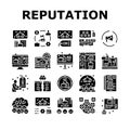 Reputation Management Collection Icons Set Vector Royalty Free Stock Photo