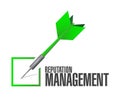 reputation management dart check mark illustration Royalty Free Stock Photo