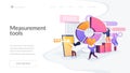 Digital marketing strategy landing page concept