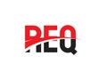 REQ Letter Initial Logo Design Vector Illustration