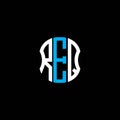 REQ letter logo abstract creative design.