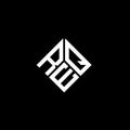 REQ letter logo design on black background. REQ creative initials letter logo concept. REQ letter design