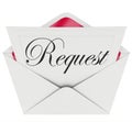 Request Envelope Word Note Letter Asking for Help