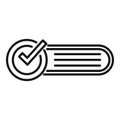 Request form icon outline vector. Document service