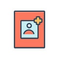 Color illustration icon for Request, anurodh and urge Royalty Free Stock Photo