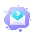request mail icon for apps, vector