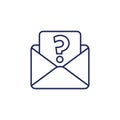 request mail line icon on white