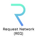Request Network REQ. Vector illustration crypto