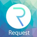 Request Network REQ vector logo. A decentralized network for payment requests and crypto currency.